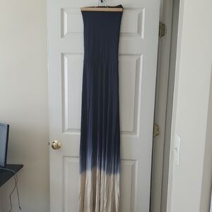Young Fabulous & Broke OMBRE NAVY BACKLESS MAXI DRESS.